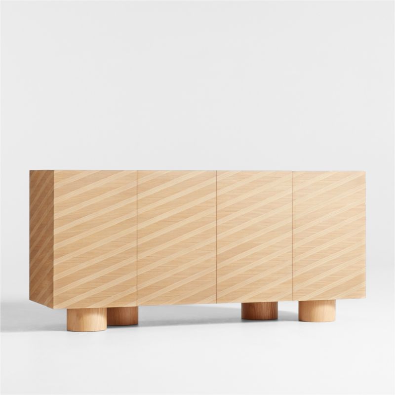 Raya Natural Wood Sideboard Cabinet - image 6 of 12