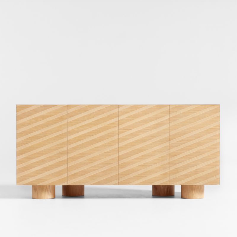 Raya Natural Wood Sideboard Cabinet