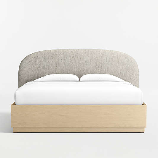 Rayna Curved Upholstered Wood Bed