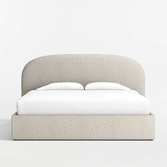 Rayna Curved Upholstered King Storage Bed