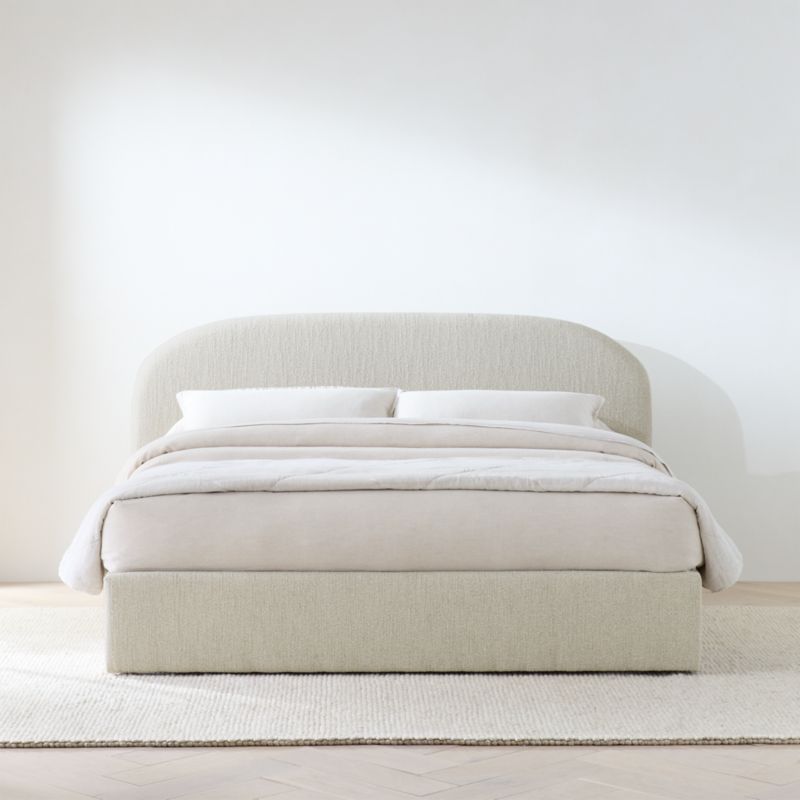 Rayna Curved Upholstered Queen Storage Bed - image 3 of 13