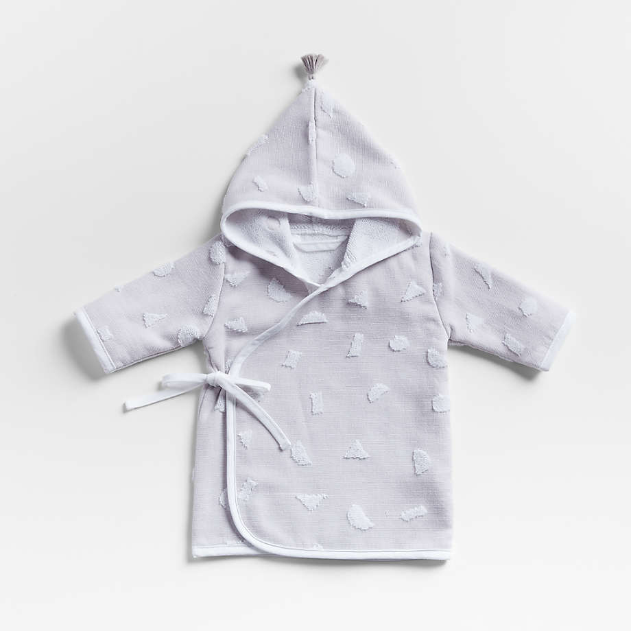 Personalised Soft Baby/Child s Dressing Gown In Grey