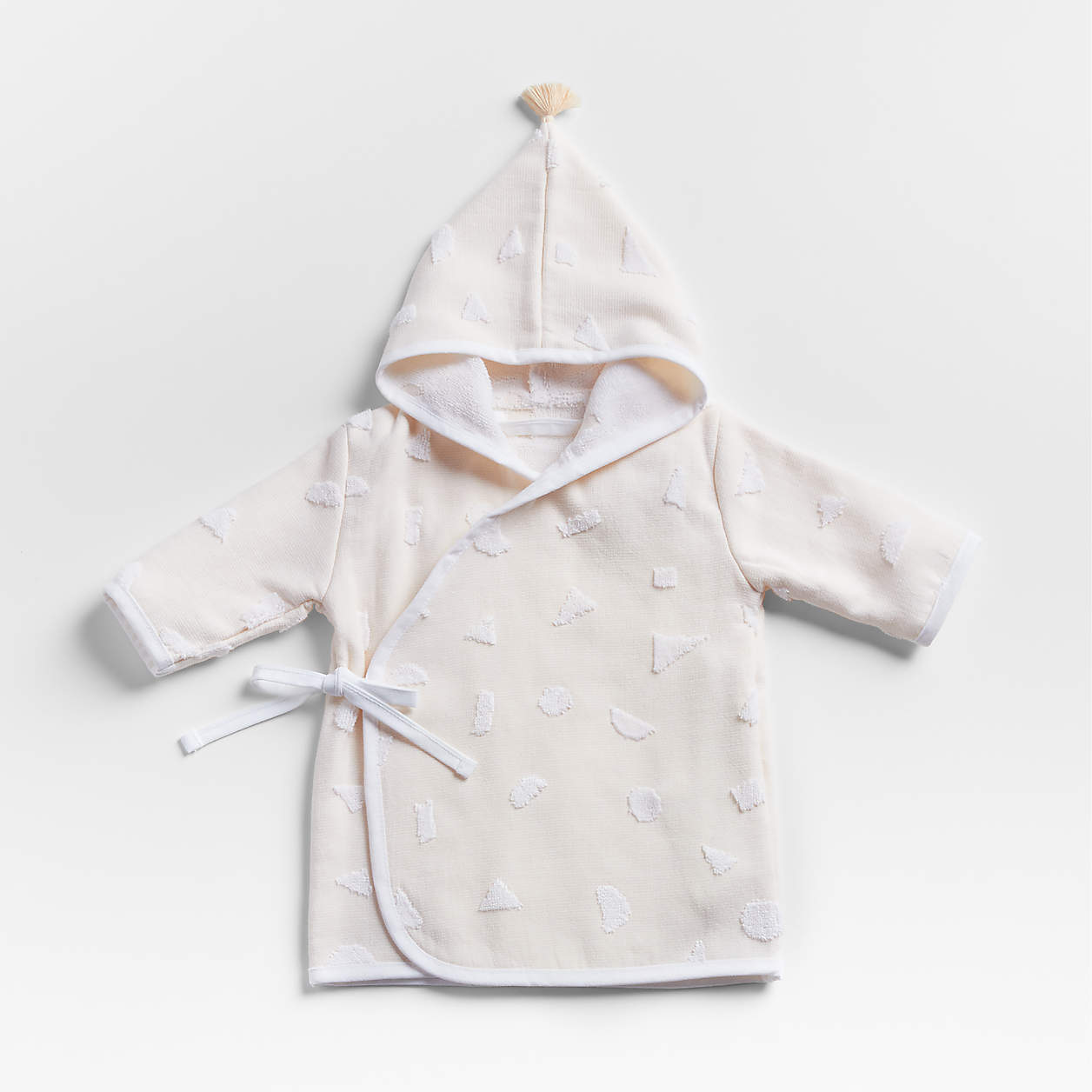 Razz Peach Organic Personalized Baby Bath Robe with Hood + Reviews