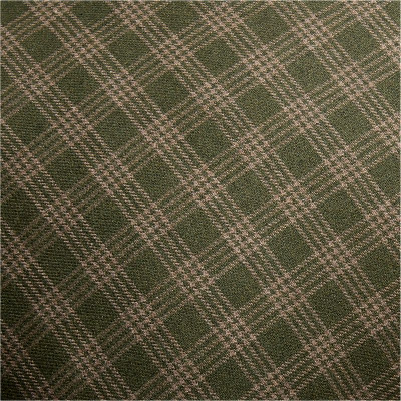 Roberto Italian Wool Blend Plaid 20"x20" Burnt Green Throw Pillow with Down-Alterntative Insert - image 1 of 4