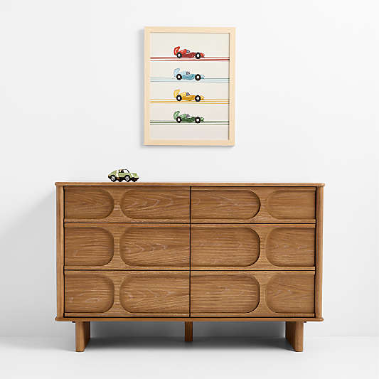 Race Car Line Up Wall Art Print