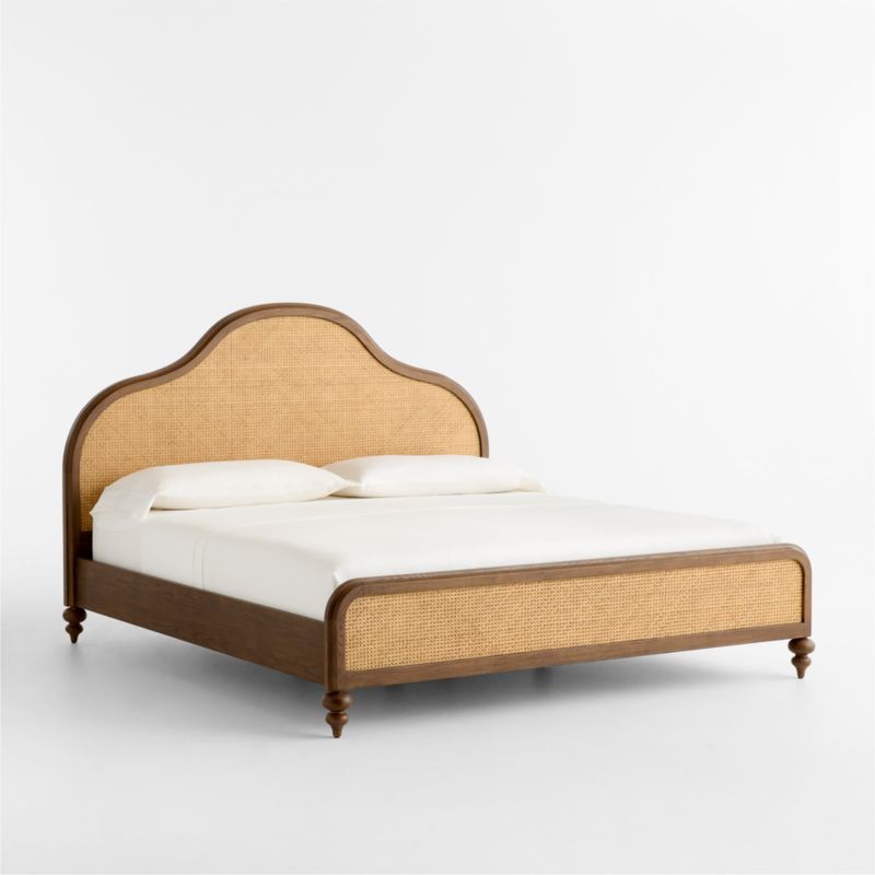 Richmond Cane and Warm Brown Oak Wood King Bed - image 6 of 10