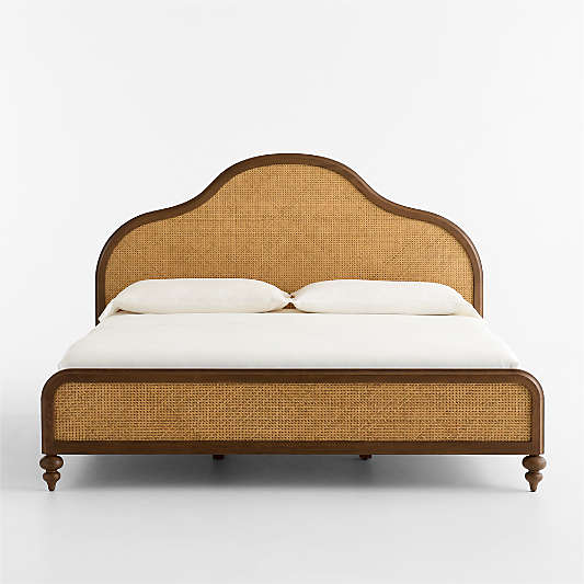 Richmond Cane and Warm Brown Oak Wood Bed