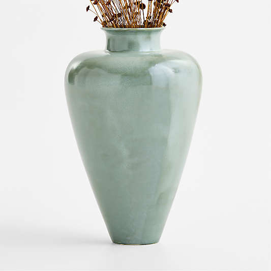 Rochester Large Mint Ceramic Vase 17"