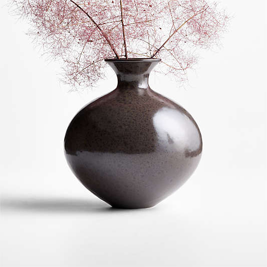Rochester Small Brown Ceramic Vase 8"