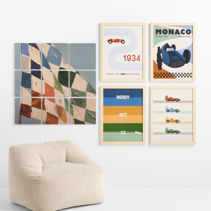Race Car Line Up Wall Art Print - image 1 of 5