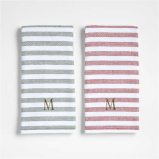 Textured Terry Holiday Stripe Dish Towel, Set of 2