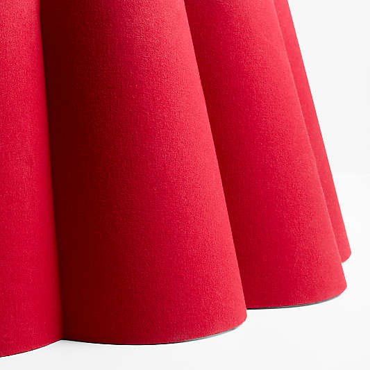 Red Scalloped Fabric Christmas Tree Collar 29.6"