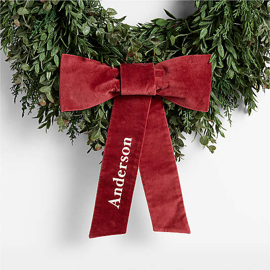 Red Velvet Holiday Wreath Bow