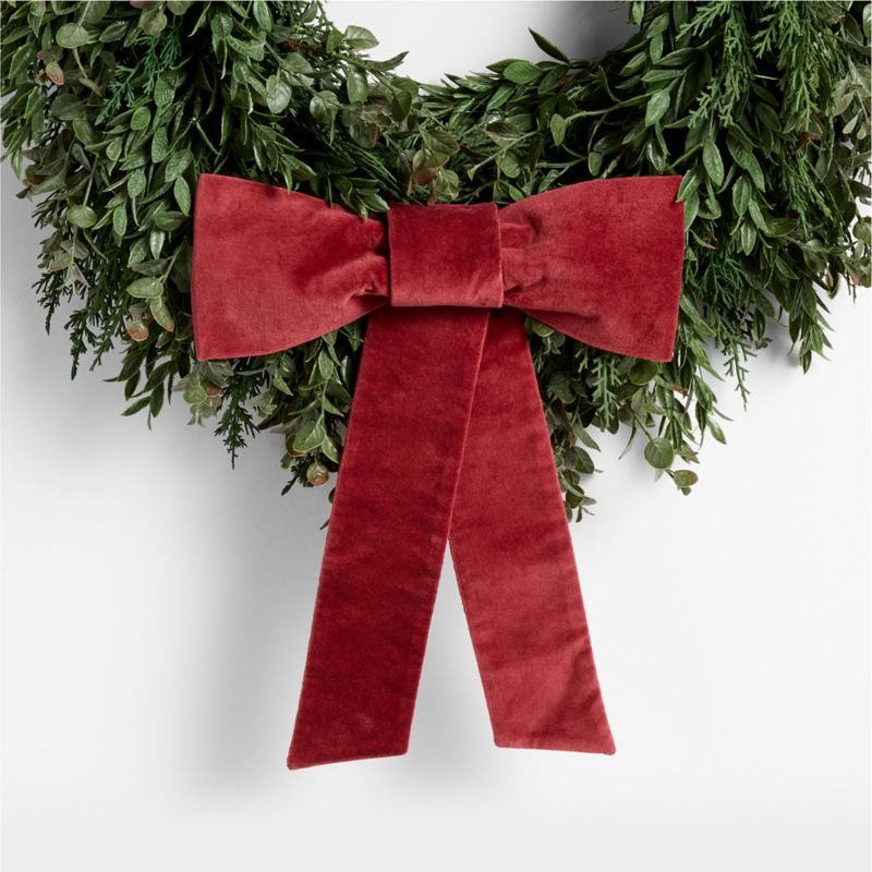 Red Velvet Holiday Wreath Bow - image 2 of 4