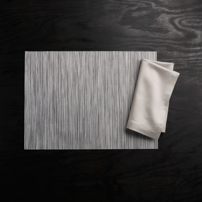 Chilewich ® Rectangular Ridge Silver Easy-Clean Vinyl Placemat - image 5 of 7