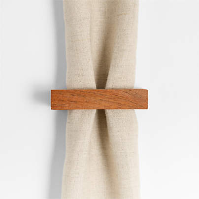 Rectangle Acacia Napkin Ring