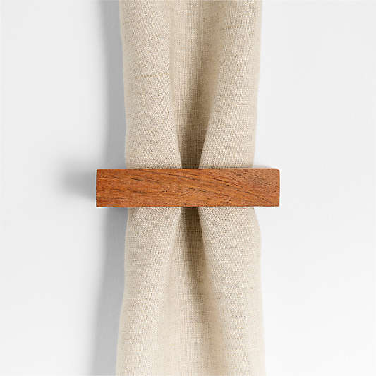 Rectangle Acacia Napkin Ring