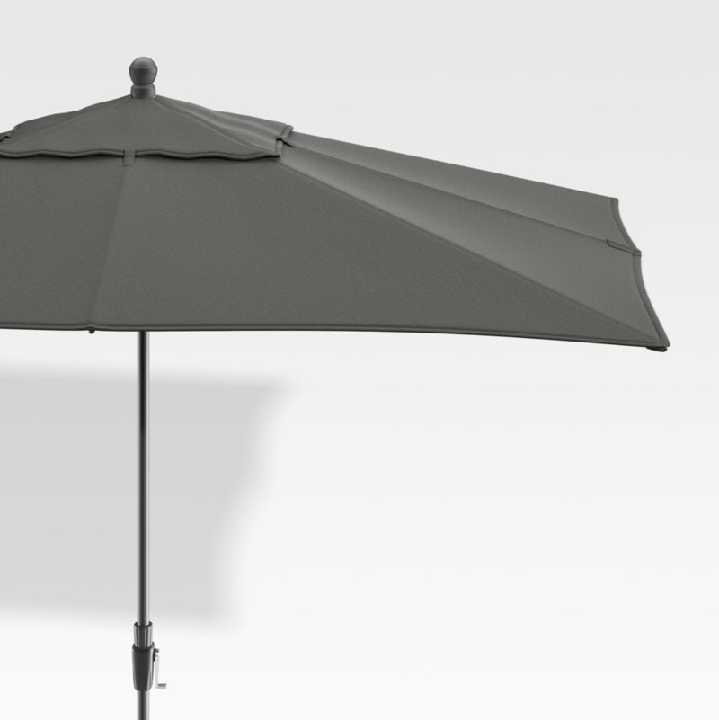 10' Rectangular Sunbrella ® Charcoal Outdoor Patio Umbrella with Black Frame - image 0 of 7