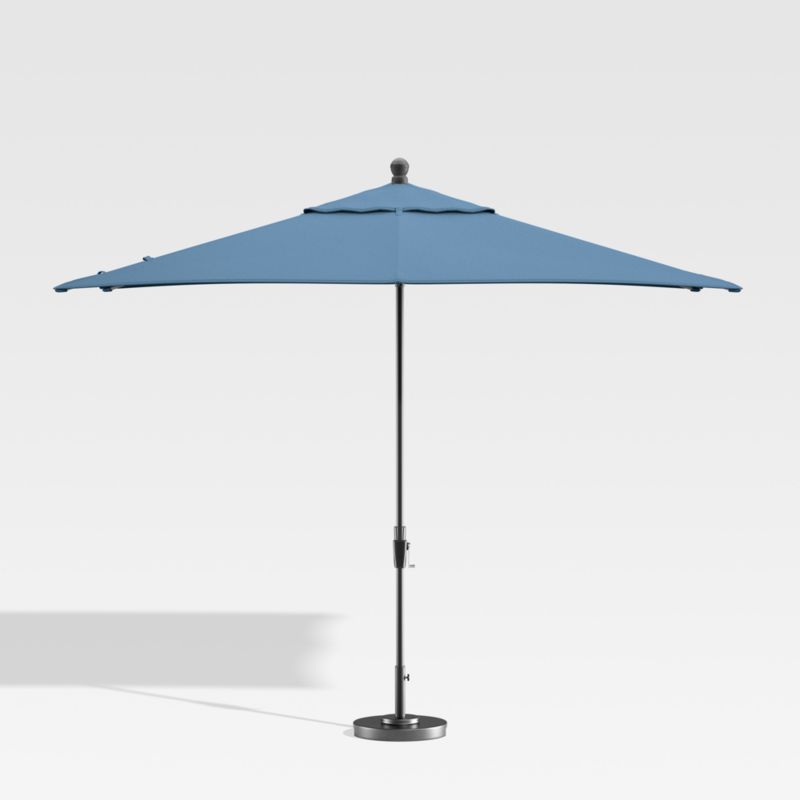 10' Rectangular Sunbrella ® Sapphire Outdoor Patio Umbrella with Black Frame - image 1 of 3