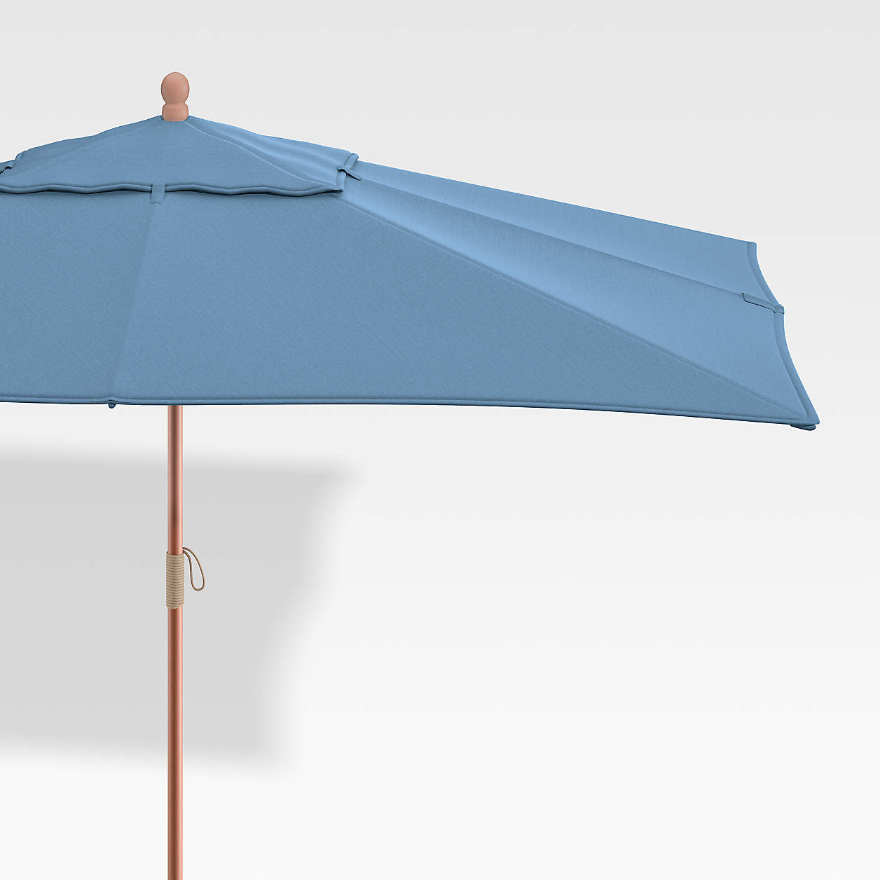 Rectangular Sunbrella Sapphire Outdoor Patio Umbrella with Eucalyptus