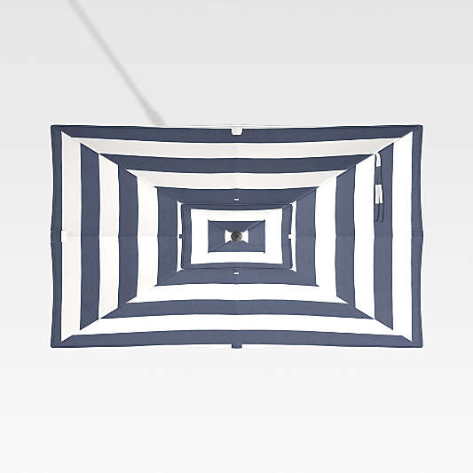 Rectangular Sunbrella ® Cabana Stripe Navy Umbrella Canopy