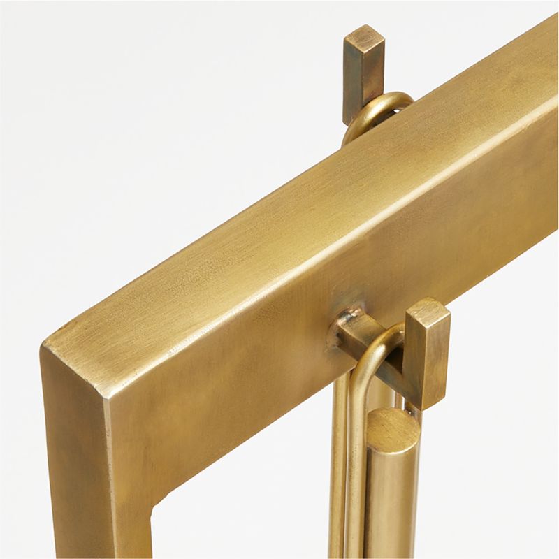 Brass Rectangular Frame Fireplace Tools - image 3 of 4