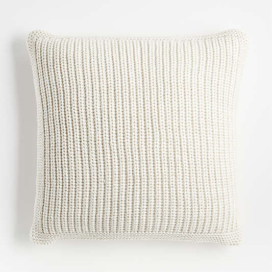 Wool Blend 23" Fisherman Knit Throw Pillows