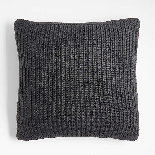 Wool Blend 23" Fisherman Knit Throw Pillows