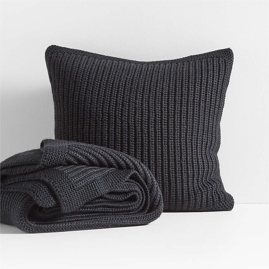 Black discount knit pillow