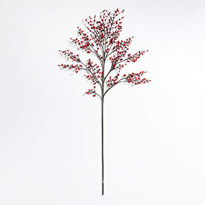 Faux Red Berry Stem 6' + Reviews