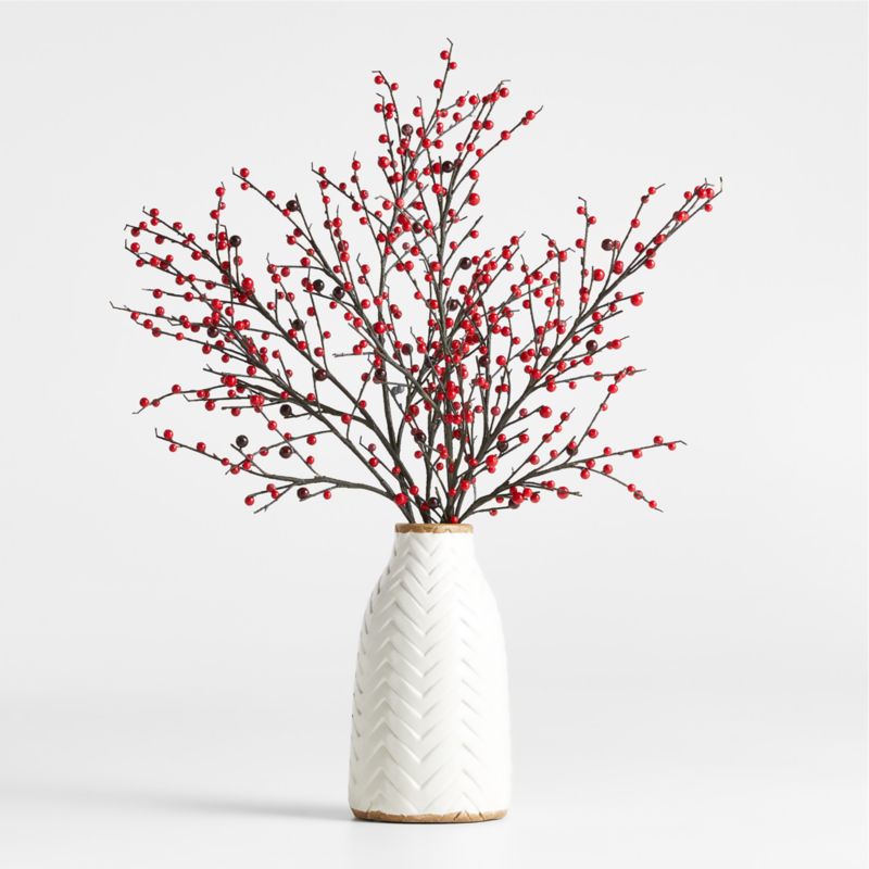 Faux Red Berry Stem 39" - image 7 of 10