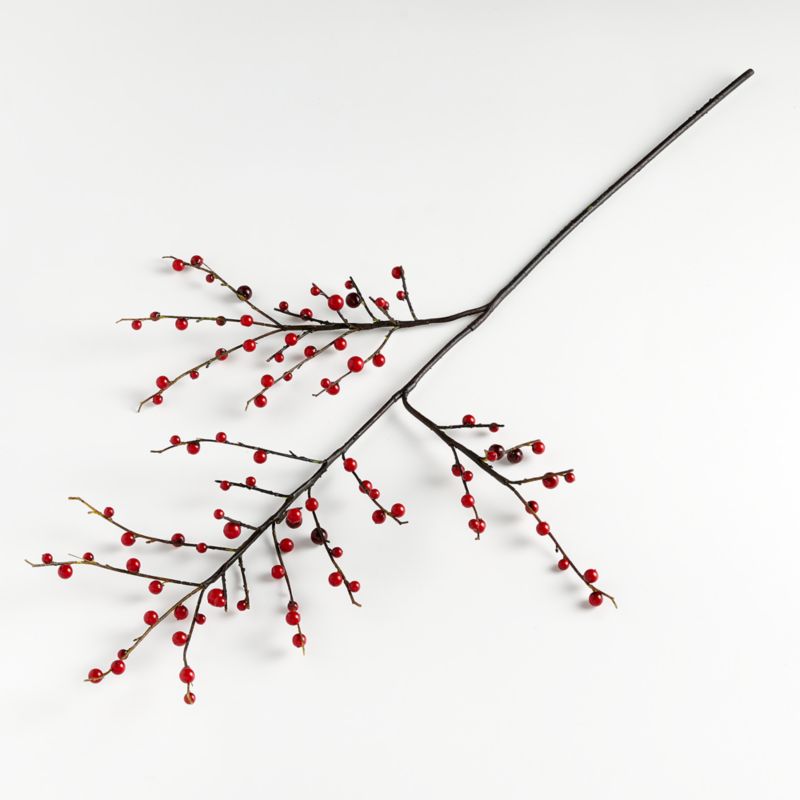 Faux Red Berry Stem 39" - image 0 of 10