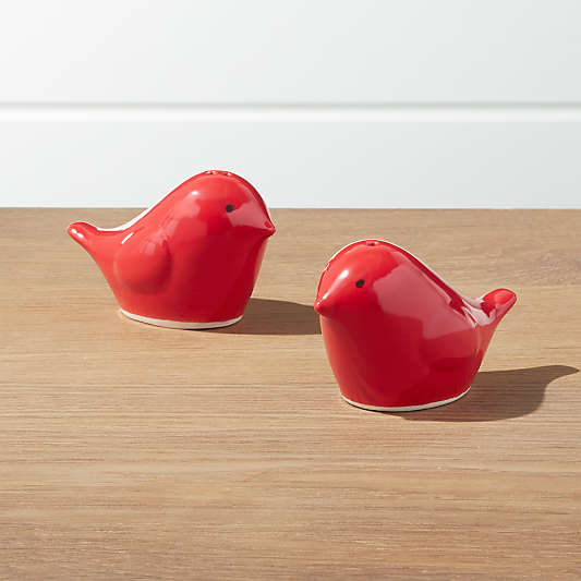 Red Bird Salt and Pepper Shakers, Set of 2