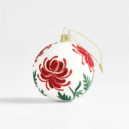 Red Chrysanthemum Christmas Tree Ornament