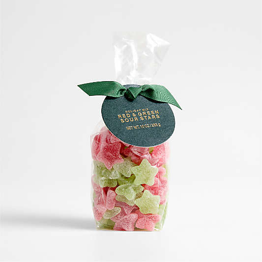 Red & Green Holiday Mix Sour Stars Gummy Candy