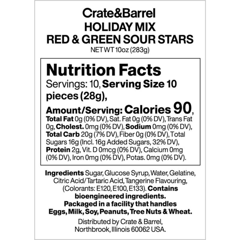 Red & Green Holiday Mix Sour Stars Gummy Candy - image 2 of 3