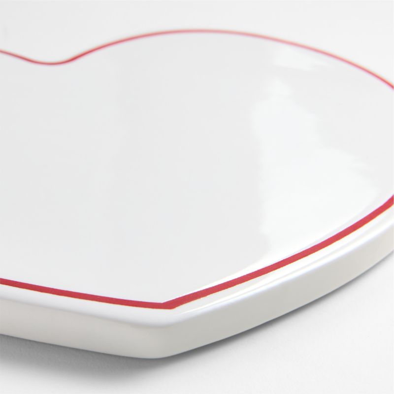 Red Rim Ceramic Heart Trivet - image 1 of 2