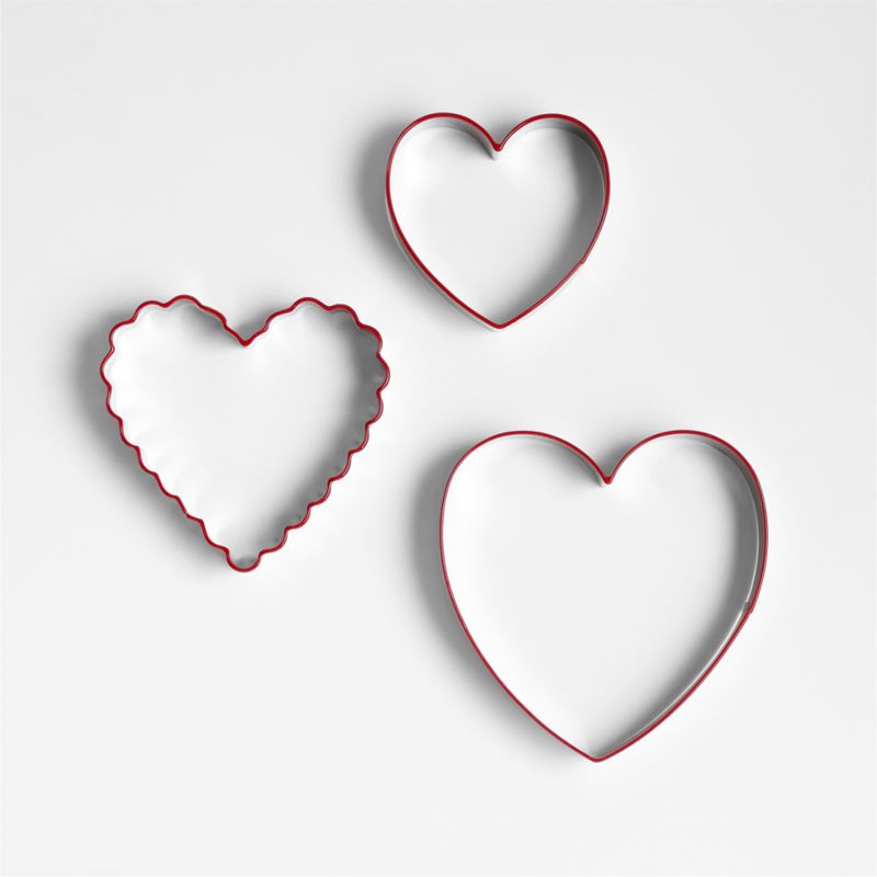 Red Rim Valentine's Cookie Cutters, Set of 3 - image 0 of 2