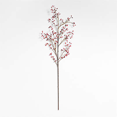 Red Rose Hip Holiday Stem 60"