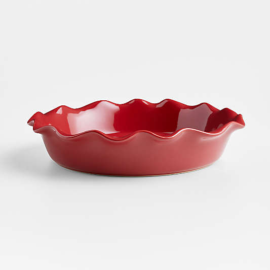 Red Ruffled 9" Pie Dish