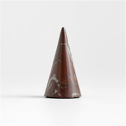 Red Solid Marble Holiday Tree Small 5"