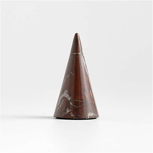 Red Solid Marble Holiday Tree Small 5"