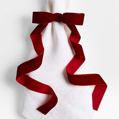Red Velvet Bow Napkin Ring