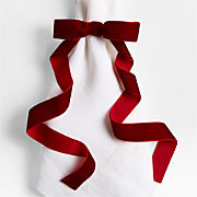 Deep Red Velvet Holiday Ribbon 3/8"
