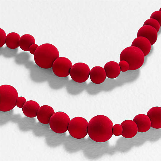 Red Velvet Christmas Tree Garland 6'