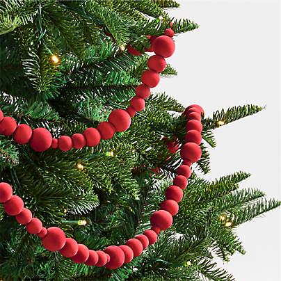 Red Velvet Christmas Tree Garland 6'