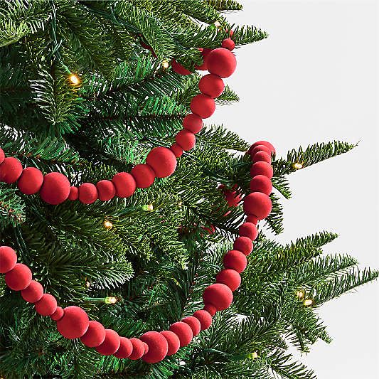 Red Velvet Christmas Tree Garland 6'