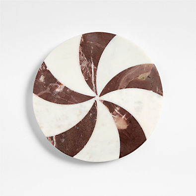 View Red and White Marble Peppermint Trivet details