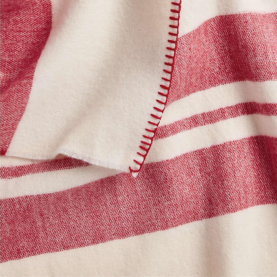 Red and White Striped Kids Blanket