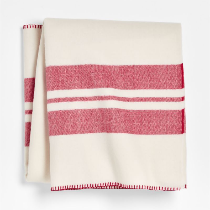 Red and White Striped Kids Blanket | Crate & Kids